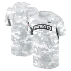 New England Patriots Men's Arctic Camo 2024 Salute To Service Performance T-Shirt