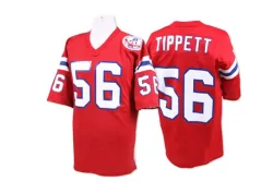 New England Patriots Men's Authentic Red Throwback Jersey (56 Andre Tippett)