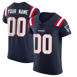 New England Patriots Men's Elite Navy Team Color Vapor Untouchable Jersey (00 Custom)