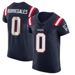 New England Patriots Men's Elite Navy Team Color Vapor Untouchable Jersey (0 Andres Borregales)