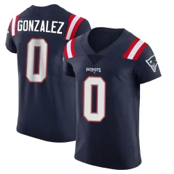 New England Patriots Men's Elite Navy Team Color Vapor Untouchable Jersey (0 Christian Gonzalez)