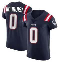 New England Patriots Men's Elite Navy Team Color Vapor Untouchable Jersey (0 Haggai Ndubuisi)