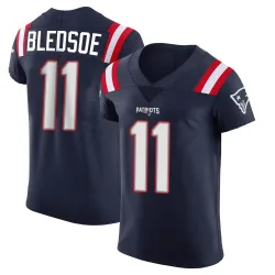 New England Patriots Men's Elite Navy Team Color Vapor Untouchable Jersey (11 Drew Bledsoe)
