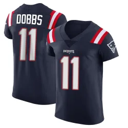 New England Patriots Men's Elite Navy Team Color Vapor Untouchable Jersey (11 Joshua Dobbs)