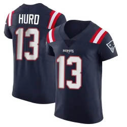 New England Patriots Men's Elite Navy Team Color Vapor Untouchable Jersey (13 Jalen Hurd)