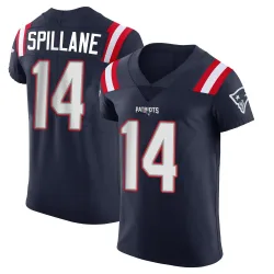 New England Patriots Men's Elite Navy Team Color Vapor Untouchable Jersey (14 Robert Spillane)
