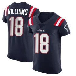 New England Patriots Men's Elite Navy Team Color Vapor Untouchable Jersey (18 Kyle Williams)