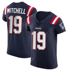 New England Patriots Men's Elite Navy Team Color Vapor Untouchable Jersey (19 Malcolm Mitchell)