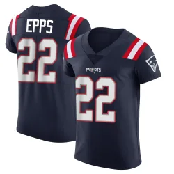 New England Patriots Men's Elite Navy Team Color Vapor Untouchable Jersey (22 Marcus Epps)