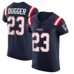 New England Patriots Men's Elite Navy Team Color Vapor Untouchable Jersey (23 Kyle Dugger)