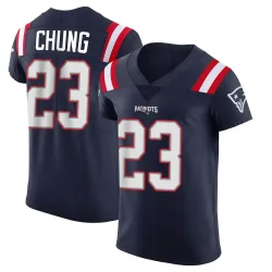 New England Patriots Men's Elite Navy Team Color Vapor Untouchable Jersey (23 Patrick Chung)