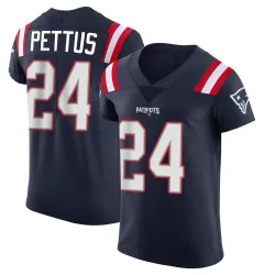 New England Patriots Men's Elite Navy Team Color Vapor Untouchable Jersey (24 Dell Pettus)