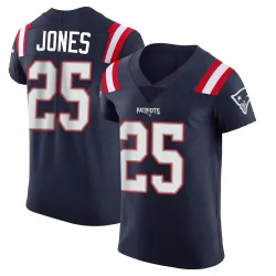 New England Patriots Men's Elite Navy Team Color Vapor Untouchable Jersey (25 Marcus Jones)