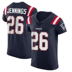 New England Patriots Men's Elite Navy Team Color Vapor Untouchable Jersey (26 Terrell Jennings)