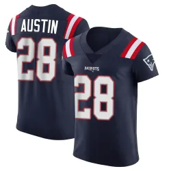 New England Patriots Men's Elite Navy Team Color Vapor Untouchable Jersey (28 Alex Austin)