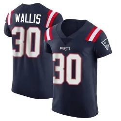 New England Patriots Men's Elite Navy Team Color Vapor Untouchable Jersey (30 David Wallis)