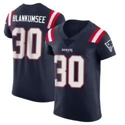 New England Patriots Men's Elite Navy Team Color Vapor Untouchable Jersey (30 Demeer Blankumsee)
