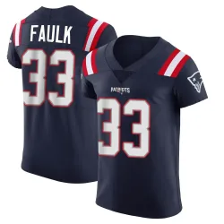New England Patriots Men's Elite Navy Team Color Vapor Untouchable Jersey (33 Kevin Faulk)