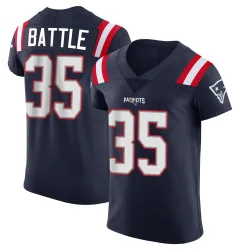 New England Patriots Men's Elite Navy Team Color Vapor Untouchable Jersey (35 Miles Battle)