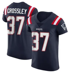 New England Patriots Men's Elite Navy Team Color Vapor Untouchable Jersey (37 Brandon Crossley)
