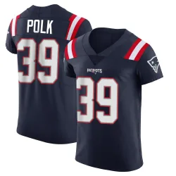 New England Patriots Men's Elite Navy Team Color Vapor Untouchable Jersey (39 Jordan Polk)