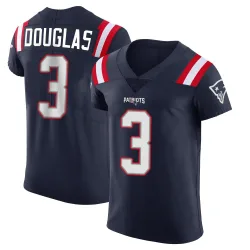 New England Patriots Men's Elite Navy Team Color Vapor Untouchable Jersey (3 DeMario Douglas)