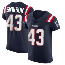 New England Patriots Men's Elite Navy Team Color Vapor Untouchable Jersey (43 Bradyn Swinson)