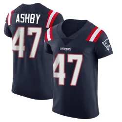 New England Patriots Men's Elite Navy Team Color Vapor Untouchable Jersey (47 Julian Ashby)
