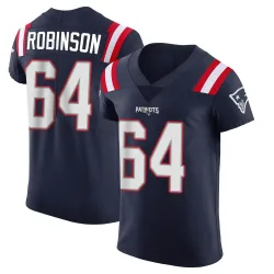 New England Patriots Men's Elite Navy Team Color Vapor Untouchable Jersey (64 Layden Robinson)