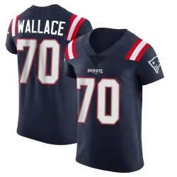 New England Patriots Men's Elite Navy Team Color Vapor Untouchable Jersey (70 Caedan Wallace)