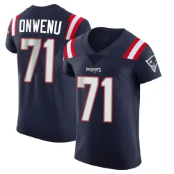 New England Patriots Men's Elite Navy Team Color Vapor Untouchable Jersey (71 Mike Onwenu)