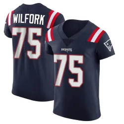 New England Patriots Men's Elite Navy Team Color Vapor Untouchable Jersey (75 Vince Wilfork)