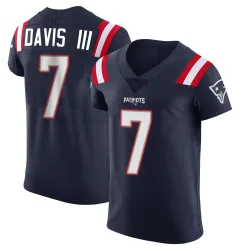 New England Patriots Men's Elite Navy Team Color Vapor Untouchable Jersey (7 Carlton Davis III)
