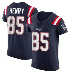 New England Patriots Men's Elite Navy Team Color Vapor Untouchable Jersey (85 Hunter Henry)