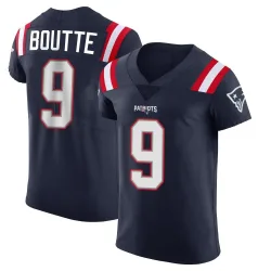 New England Patriots Men's Elite Navy Team Color Vapor Untouchable Jersey (9 Kayshon Boutte)
