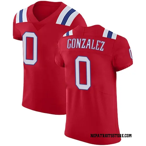 New England Patriots Men's Elite Red Vapor Untouchable Alternate Jersey (0 Christian Gonzalez)