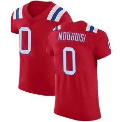 New England Patriots Men's Elite Red Vapor Untouchable Alternate Jersey (0 Haggai Ndubuisi)