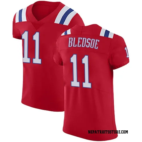 New England Patriots Men's Elite Red Vapor Untouchable Alternate Jersey (11 Drew Bledsoe)