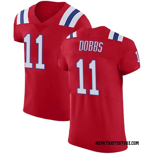 New England Patriots Men's Elite Red Vapor Untouchable Alternate Jersey (11 Joshua Dobbs)