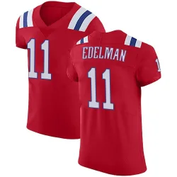 New England Patriots Men's Elite Red Vapor Untouchable Alternate Jersey (11 Julian Edelman)