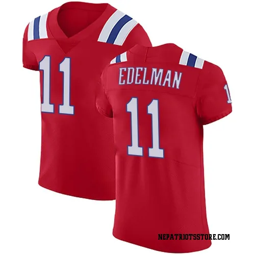 New England Patriots Men's Elite Red Vapor Untouchable Alternate Jersey (11 Julian Edelman)