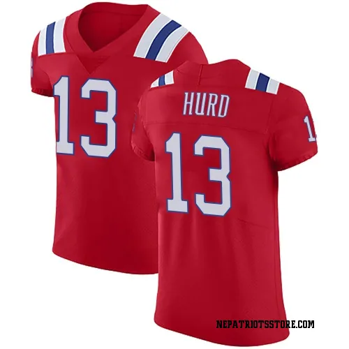 New England Patriots Men's Elite Red Vapor Untouchable Alternate Jersey (13 Jalen Hurd)