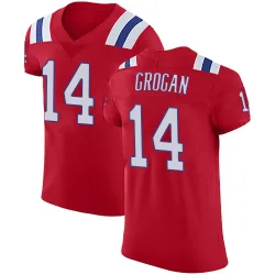 New England Patriots Men's Elite Red Vapor Untouchable Alternate Jersey (14 Steve Grogan)