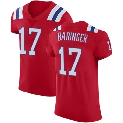New England Patriots Men's Elite Red Vapor Untouchable Alternate Jersey (17 Bryce Baringer)