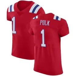 New England Patriots Men's Elite Red Vapor Untouchable Alternate Jersey (1 Ja'Lynn Polk)