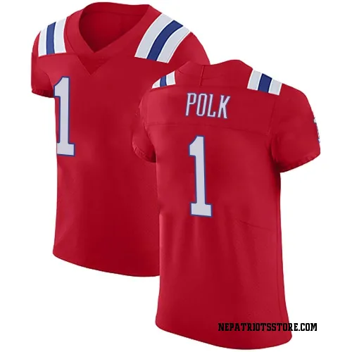 New England Patriots Men's Elite Red Vapor Untouchable Alternate Jersey (1 Ja'Lynn Polk)