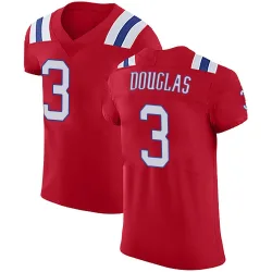 New England Patriots Men's Elite Red Vapor Untouchable Alternate Jersey (3 DeMario Douglas)