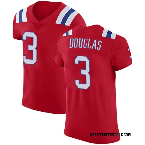 New England Patriots Men's Elite Red Vapor Untouchable Alternate Jersey (3 DeMario Douglas)