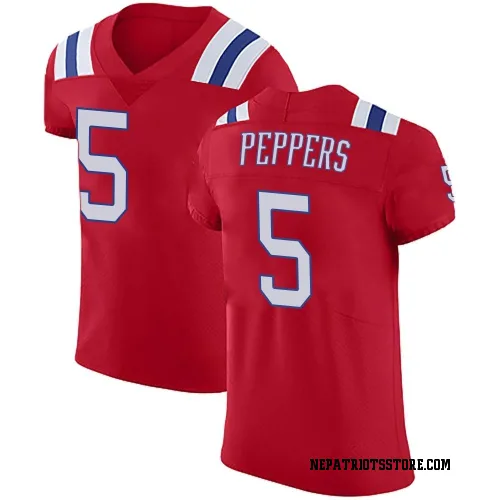 New England Patriots Men's Elite Red Vapor Untouchable Alternate Jersey (5 Jabrill Peppers)
