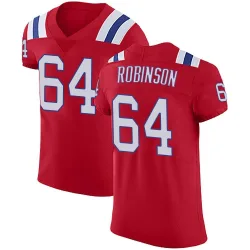New England Patriots Men's Elite Red Vapor Untouchable Alternate Jersey (64 Layden Robinson)